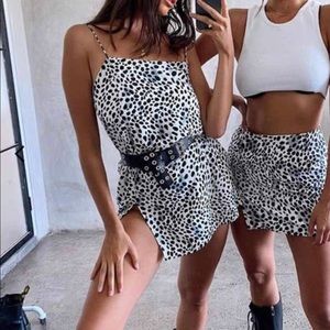 Motel Rocks Datista Slip Dress in Dalmatian